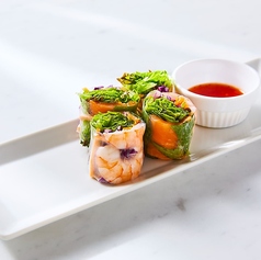 エビとサーモンの生春巻き