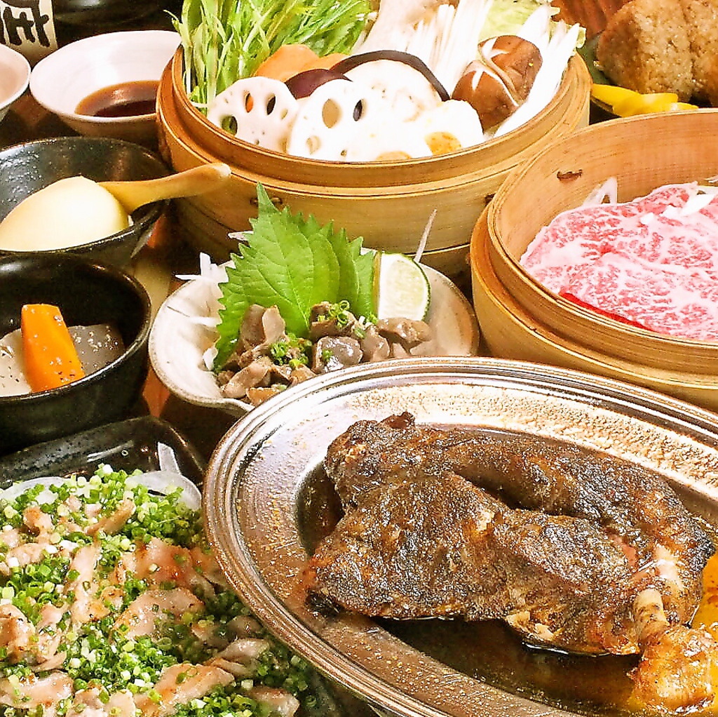 釜焼鳥も付いたコースは飲み放題込3500円～