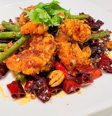 エビサクサク四川風炒め