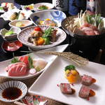 2時間飲み放題付のコース料理は、宴会や飲み会におすすめです。特別のひとときをお楽しみください。