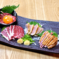 料理メニュー写真&nbsp;馬・鳥刺　四種盛り