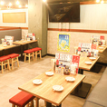 大人数様のご宴会でもゆったりとしたテーブル席でお寛ぎください。歓送迎会などの外せないシーンにおすすめです。お席だけのご予約や当日のご予約も受け付けております！栄での宴会・飲み会・歓迎会・送別会など様々なシーンでご利用下さい！