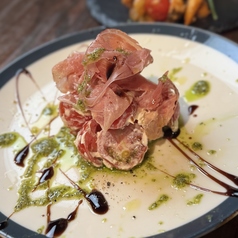 トマトとクリームチーズのカプレーゼ