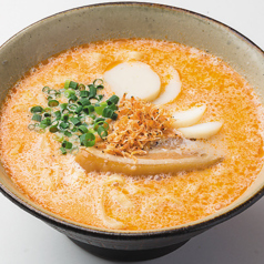 豆乳スープのえび沖縄そばの写真