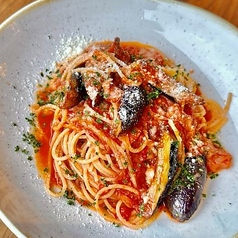 【Tomato】Bacon and Fried Eggplant in Tomato sauce ベーコンと揚げ茄子のトマトソース