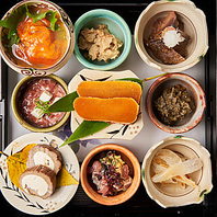見た目にも華やかな旬の味覚を堪能できるコース料理各種