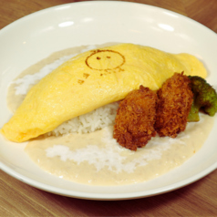 広島県産牡蠣フライオムライス（ミニサラダ＆スープ付き）