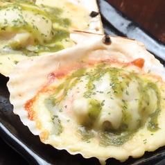 ホタテのチーズ焼き(2ヶ)/本日のカルパッチョ　各