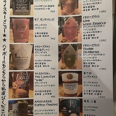 ウイスキーメニュー