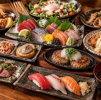 海の幸からお肉までお酒が進む多彩な自慢の逸品をご用意