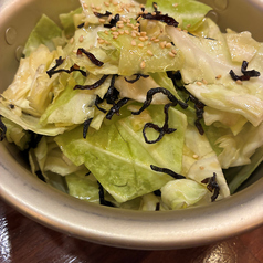 飲み屋の塩昆布キャベツ
