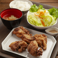 能登塩の地鶏の唐揚げランチ