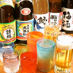 飲み放題にはオリオンビールや泡盛まで！