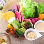 HARERUYA特製☆和ーニャカウダ♪日替わりでたくさんのお野菜を楽しめます♪