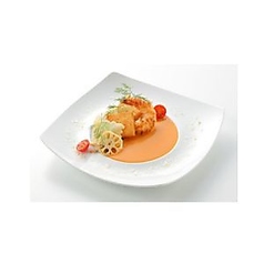 舌平目のさっくりポワレと海老のカダイフ　イセエビソース