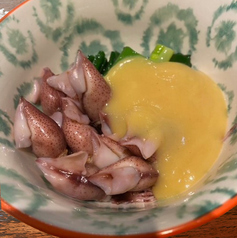 ホタルイカと九条ねぎ酢味噌