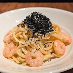 海老の明太子クリームパスタ