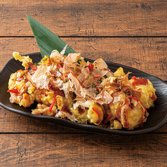 イイダコの天ぷら(お好み焼き風)