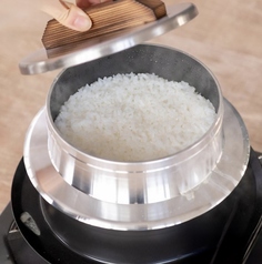 羽釜で炊いた白ごはん