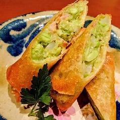 えだ豆のスパイシー夏春巻き