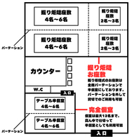 店内のお席案内イメージをご覧ください