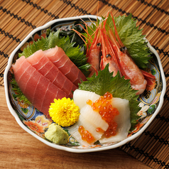 刺身三点盛り合わせ