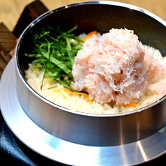 蟹といくらの釜めし