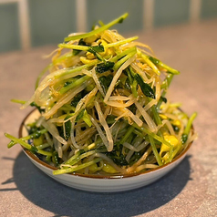 豆苗と豆もやしのナムル