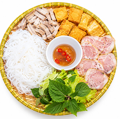 豆腐と豚肉のビーフン