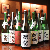 広島の地酒中心に銘酒を約20種類ご用意しました