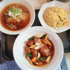 D.酢豚＋ラーメン＋(炒飯orライス)