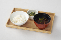 ご飯セット(味噌汁、お漬物付)