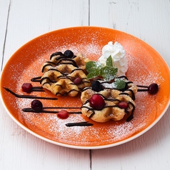 アメリカンワッフル＆バニラアイス