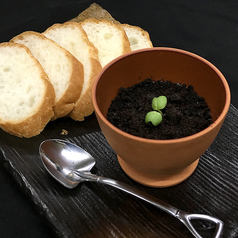 近江豚の植木鉢パテ　バケット添え