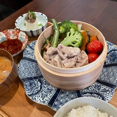 塩麹せいろ蒸し～豚と彩り野菜～　ランチセット