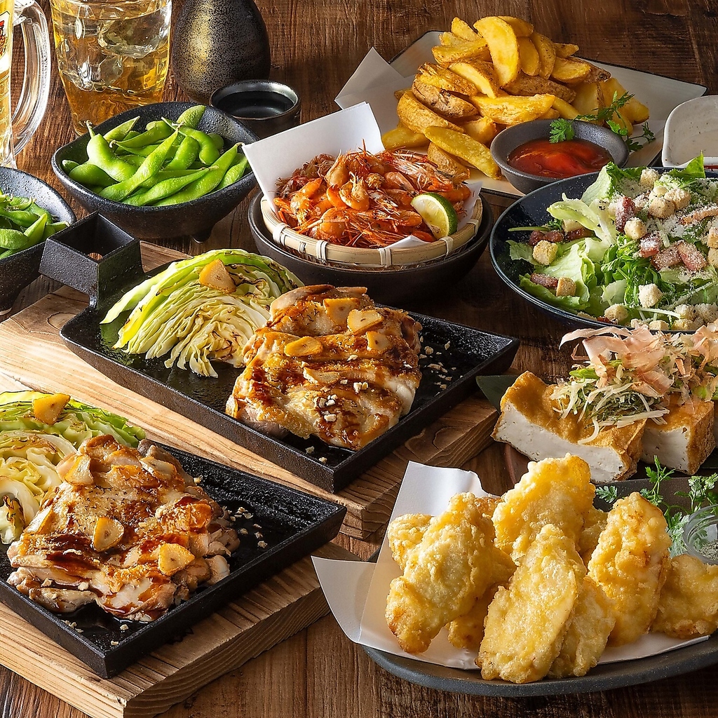 お料理とライト飲み放題付で3000円(税込)！2時間飲み放題付のお得なコースは気軽な宴会にオススメ◎