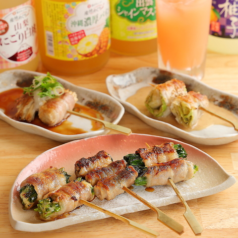 【十三駅1分】名物鉄板焼きを手軽な串で堪能◎飲み放付3,000円コースあり！