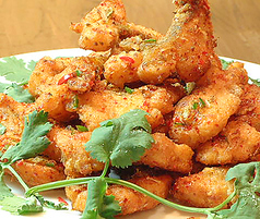 白身魚のスパイシー炒め