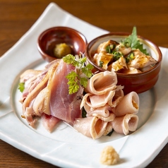 鶏たたき３点盛り合せ