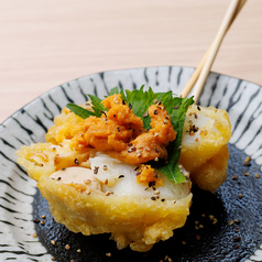 ホタテ天 うに乗せ