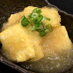 豆光とうふと大津生麩と比叡ゆばの揚げ出し生麩 ～伏見唐辛子と和風餡掛け～