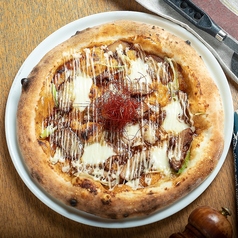 照り焼きチキンと白ネギのピッツァ