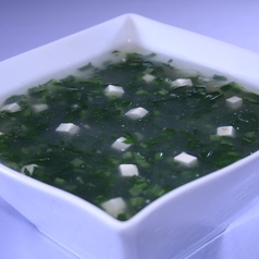 小松菜と豆腐のスープ煮/白玉青菜