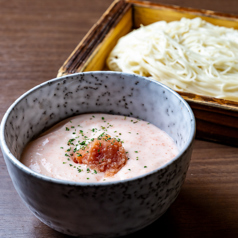 温 明太クリームのつけそうめん