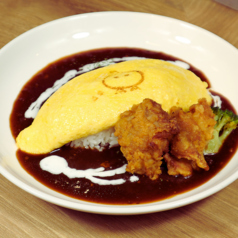 手仕込み鶏から揚げオムライス