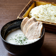 温 鶏クリームのつけそうめん