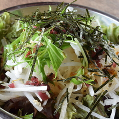 大根と水菜のシャキシャキ梅サラダ