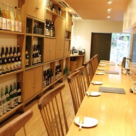 臨場感溢れるカウンター席で大人の和の雰囲気を堪能★