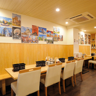明るい雰囲気で一人でも安心！居心地の良い店内環境〇