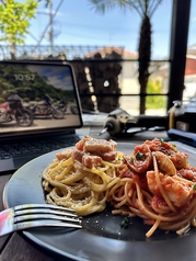 パスタ　ハーフ&ハーフの写真